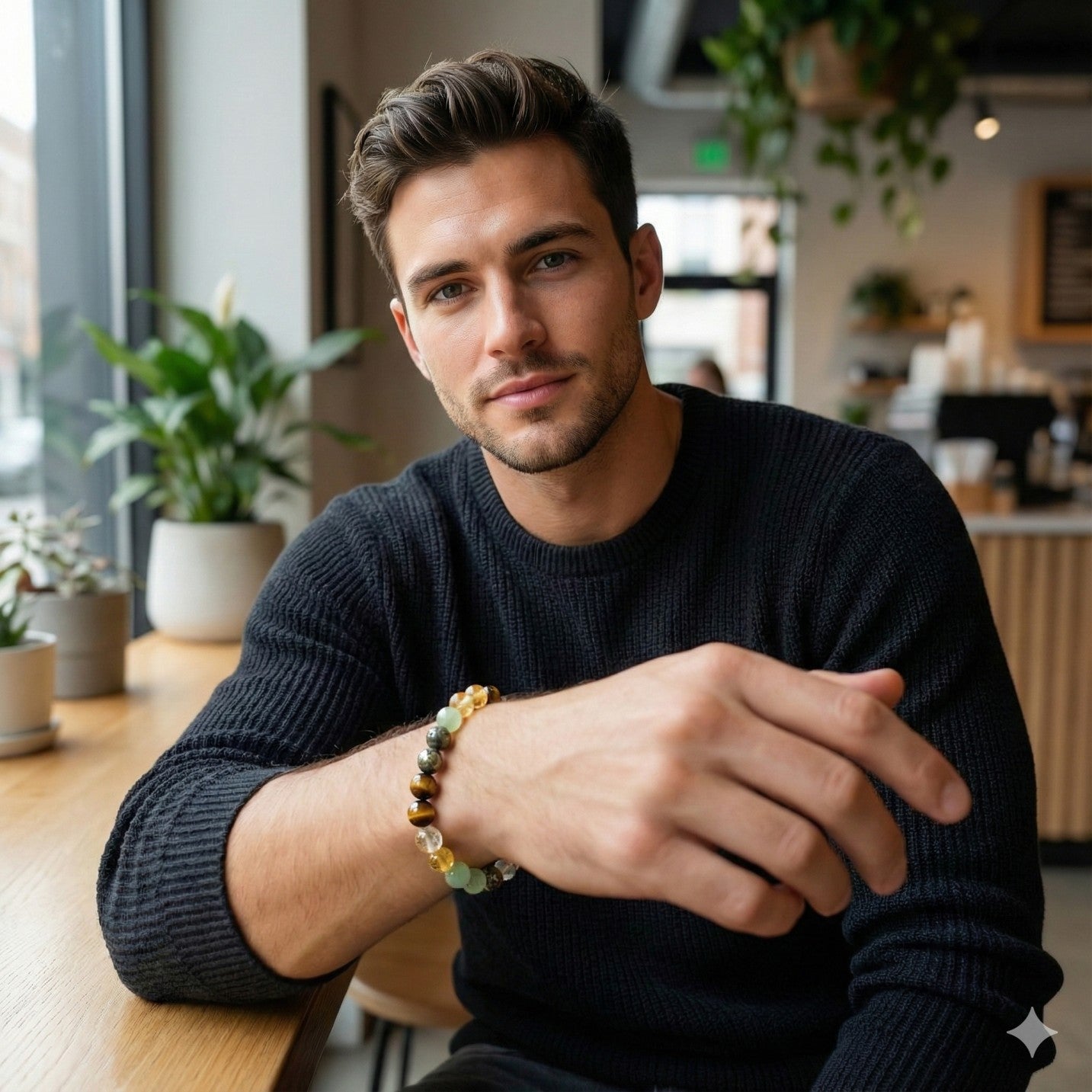 Money Magnet Fusion Band - Pyrite, Tiger Eye, Citrine & Aventurine Beads