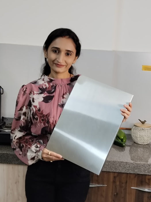 Stainless Steel Kitchen Chopper and Counter-Top – Large Size (41 x 29 cm)