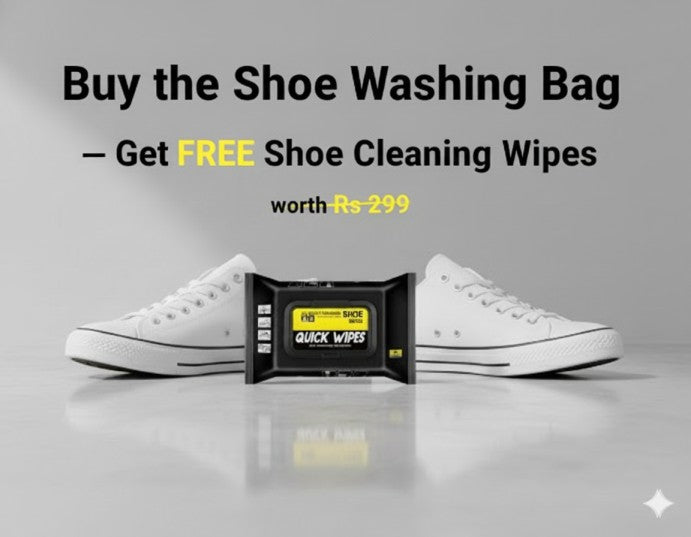 Shoe Laundry Bag with free shoe cleaning wipes